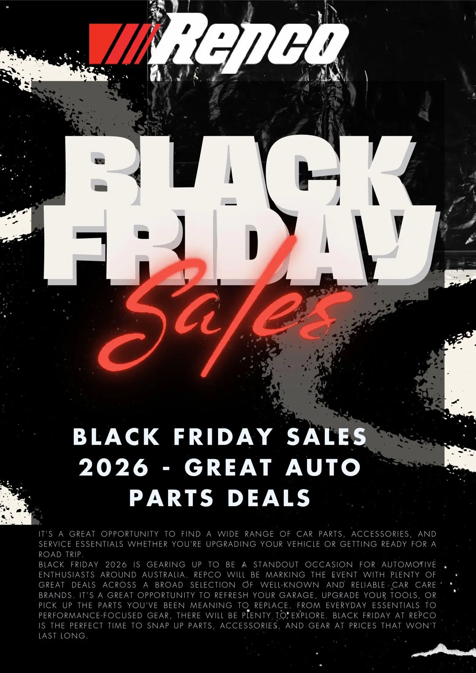 Repco Black Friday Notice - 09/10/2026 > weekly / monthly specials