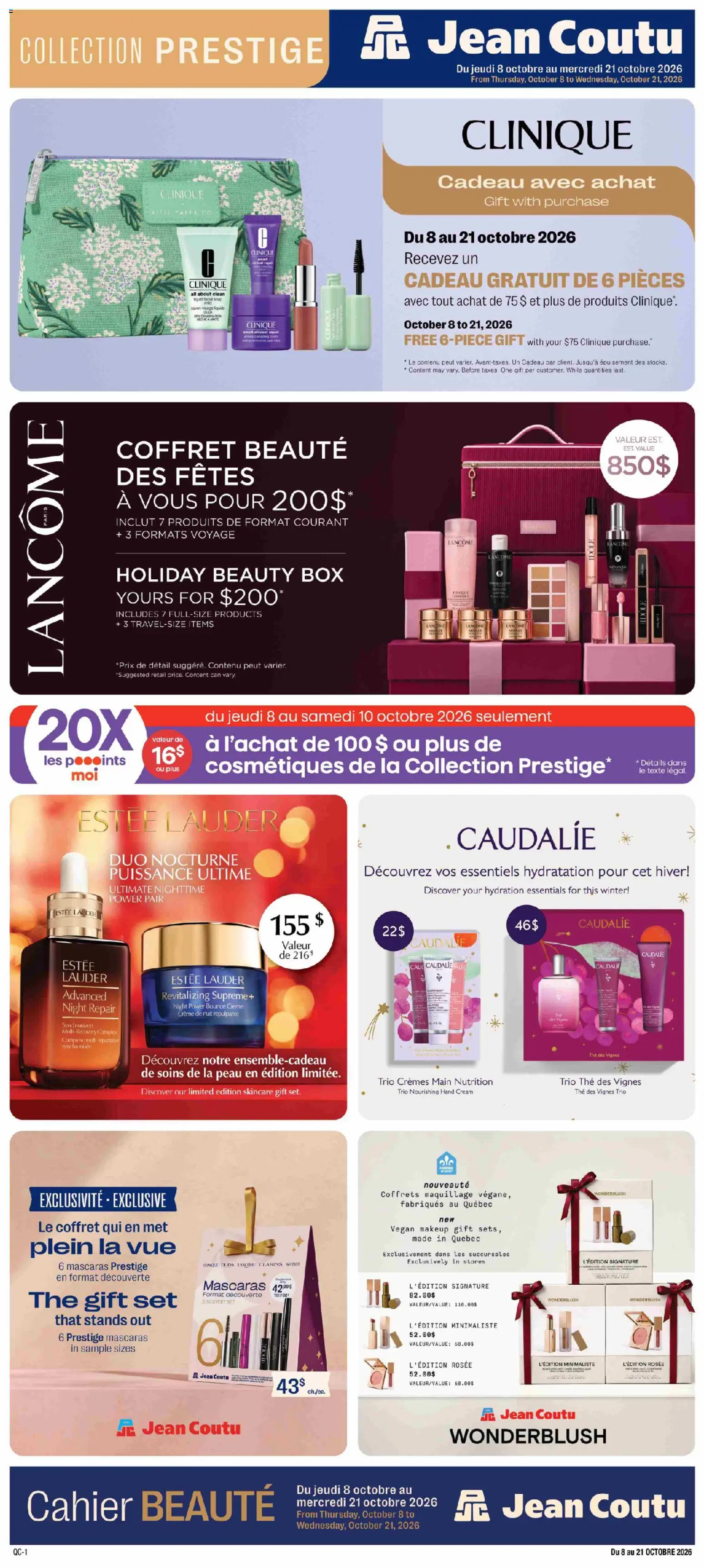 Jean Coutu - Prestige Booklet from Oct 8, 2026 > weekly specials & deals