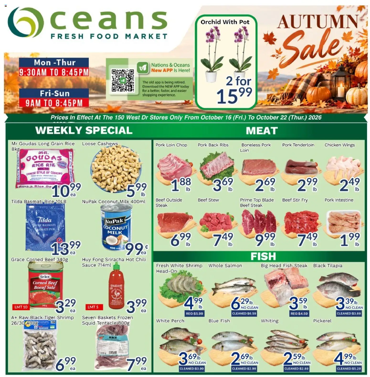 Oceans weekly flyer / circulaire from Oct 16, 2026 > weekly specials & deals