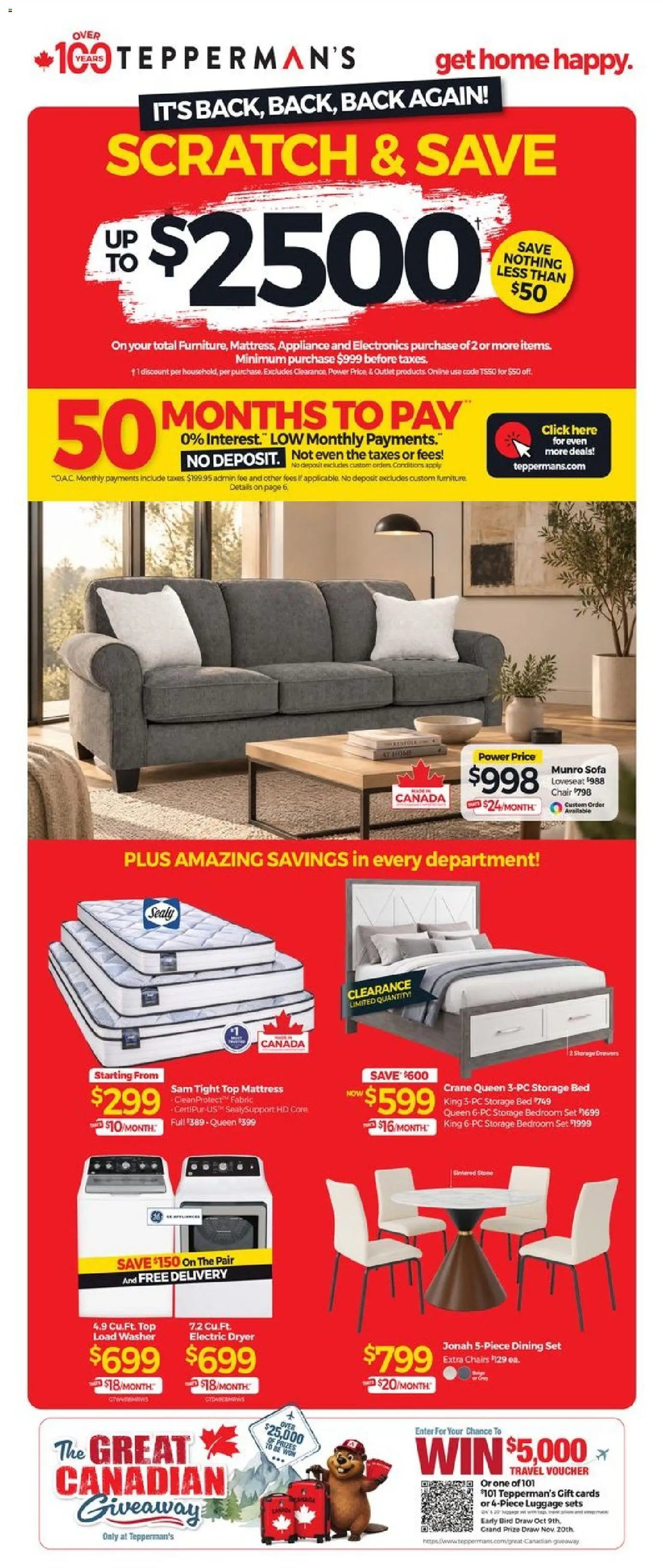 Tepperman's weekly flyer / circulaire from Oct 16, 2026 > weekly specials & deals
