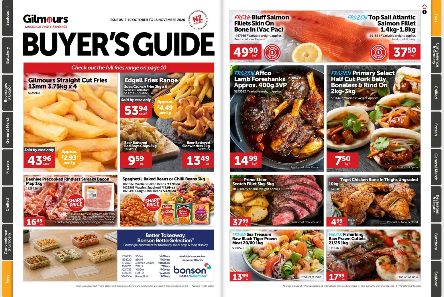 Gilmours new specials valid 19 Oct 2026 - 15 Nov 2026