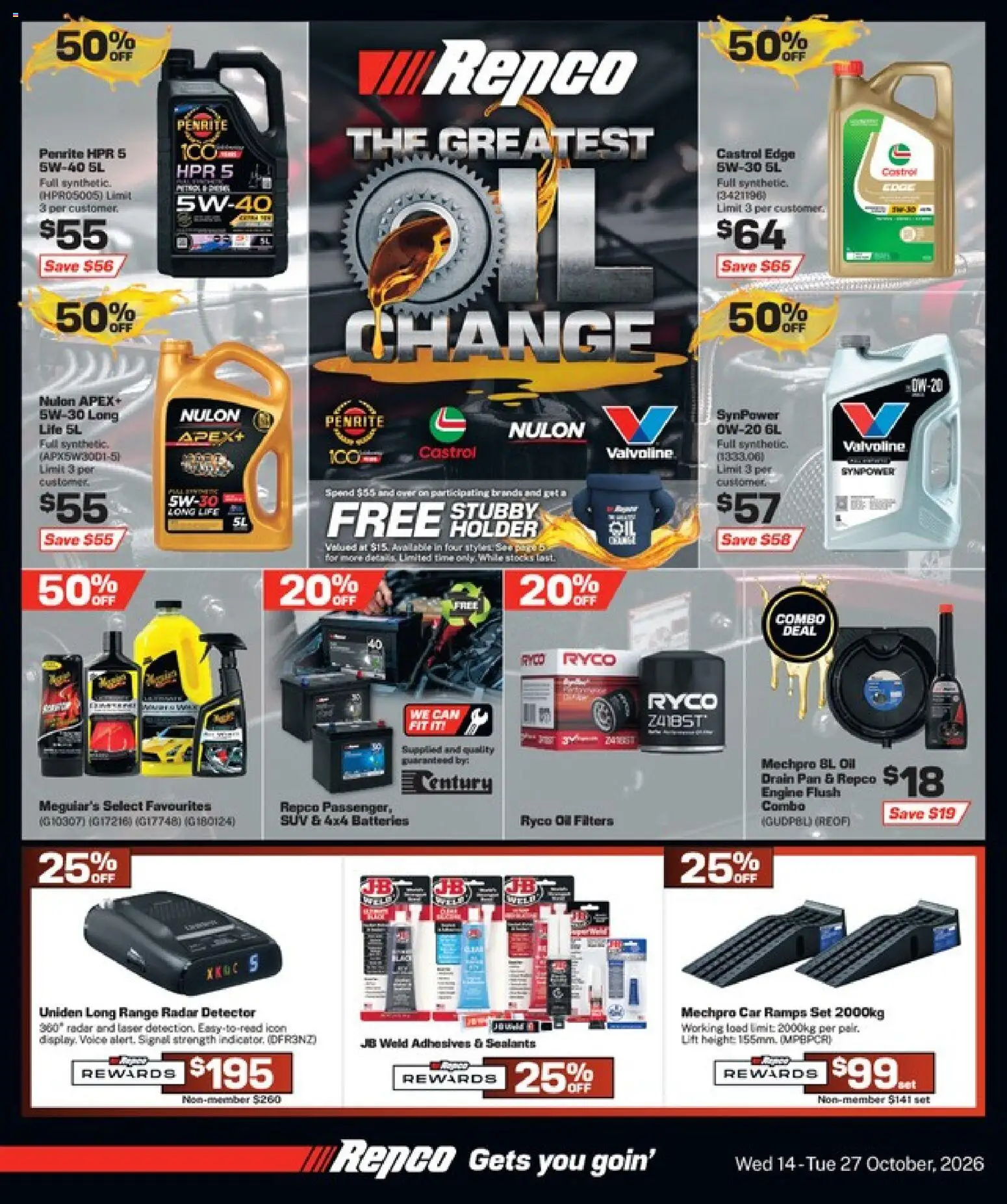 Repco new specials valid 14 Oct 2026 - 27 Oct 2026