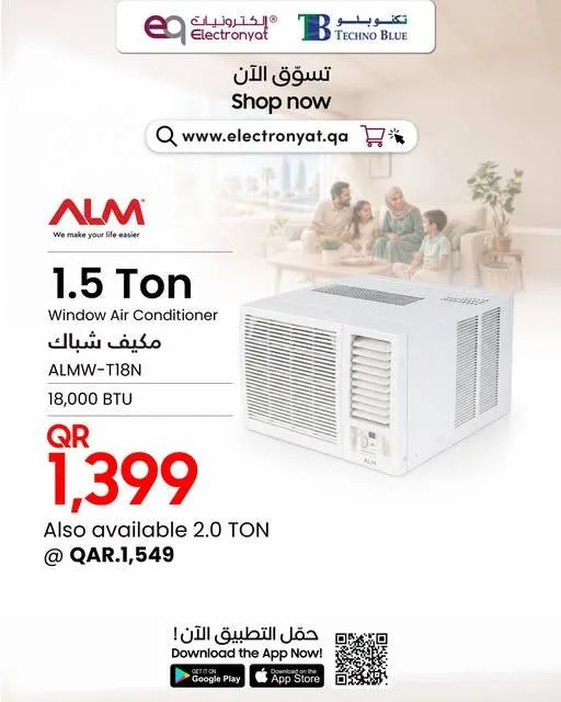 Best Deals on Air Conditioners from Techno Blue Qatar until 30th September