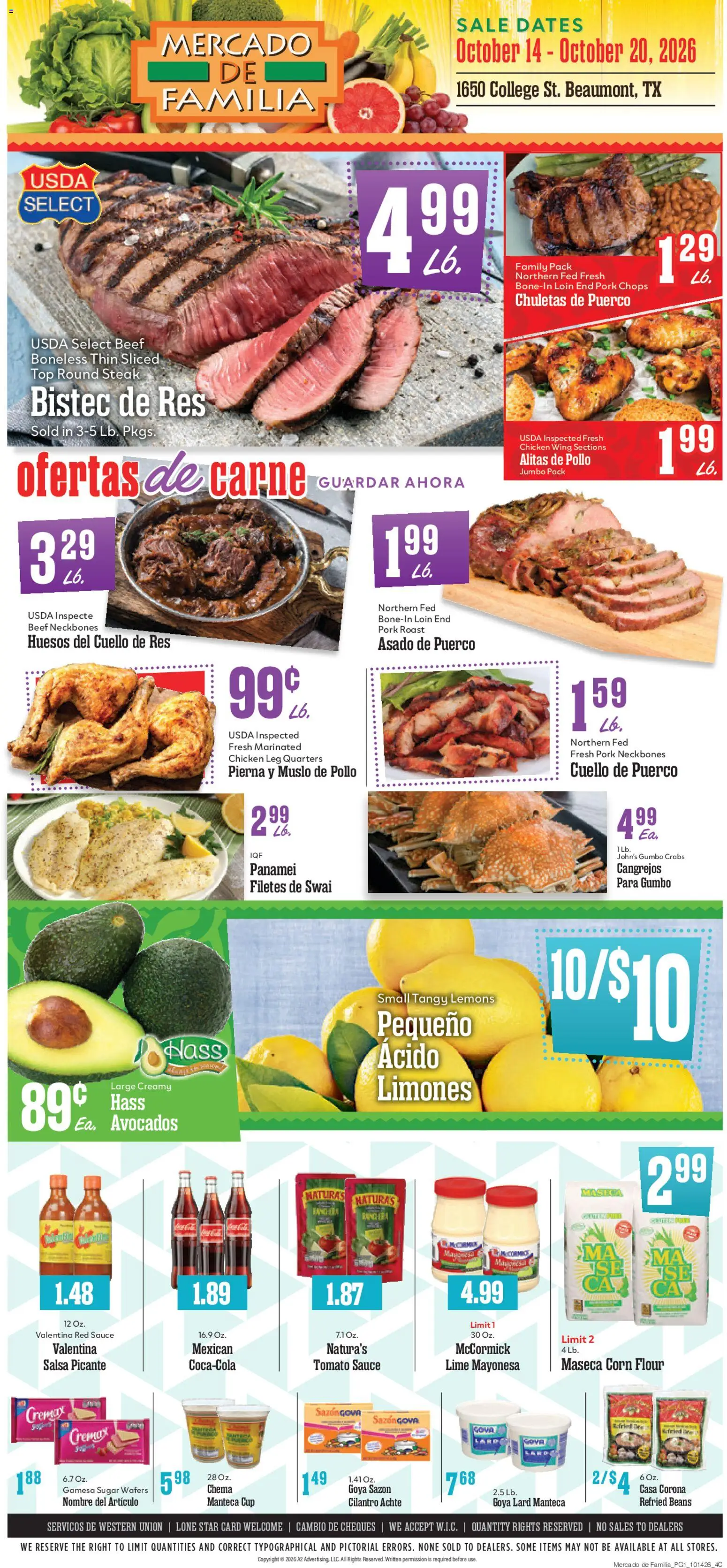 Market Basket Mercado de Familia Weekly Ad (10/14 - 10/20 2026)