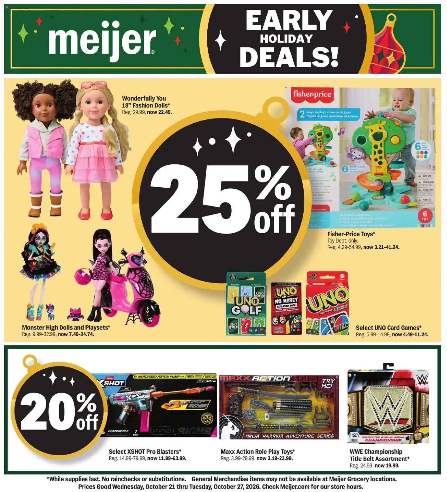 Meijer Early Holidays Deals (10/21 - 10/27 2026)