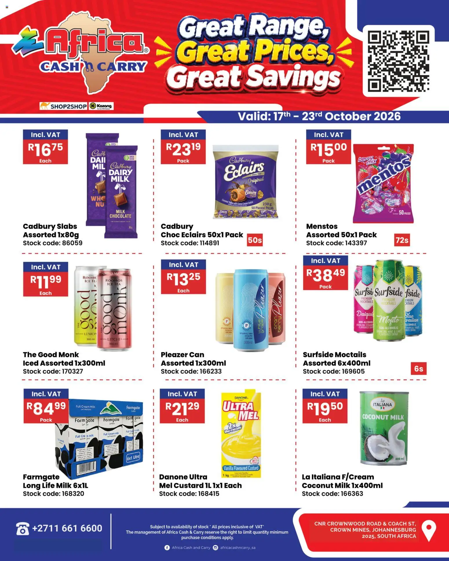 Africa Cash & Carry Saturday Promo (17/10/2026 - 23/10/2026) Online