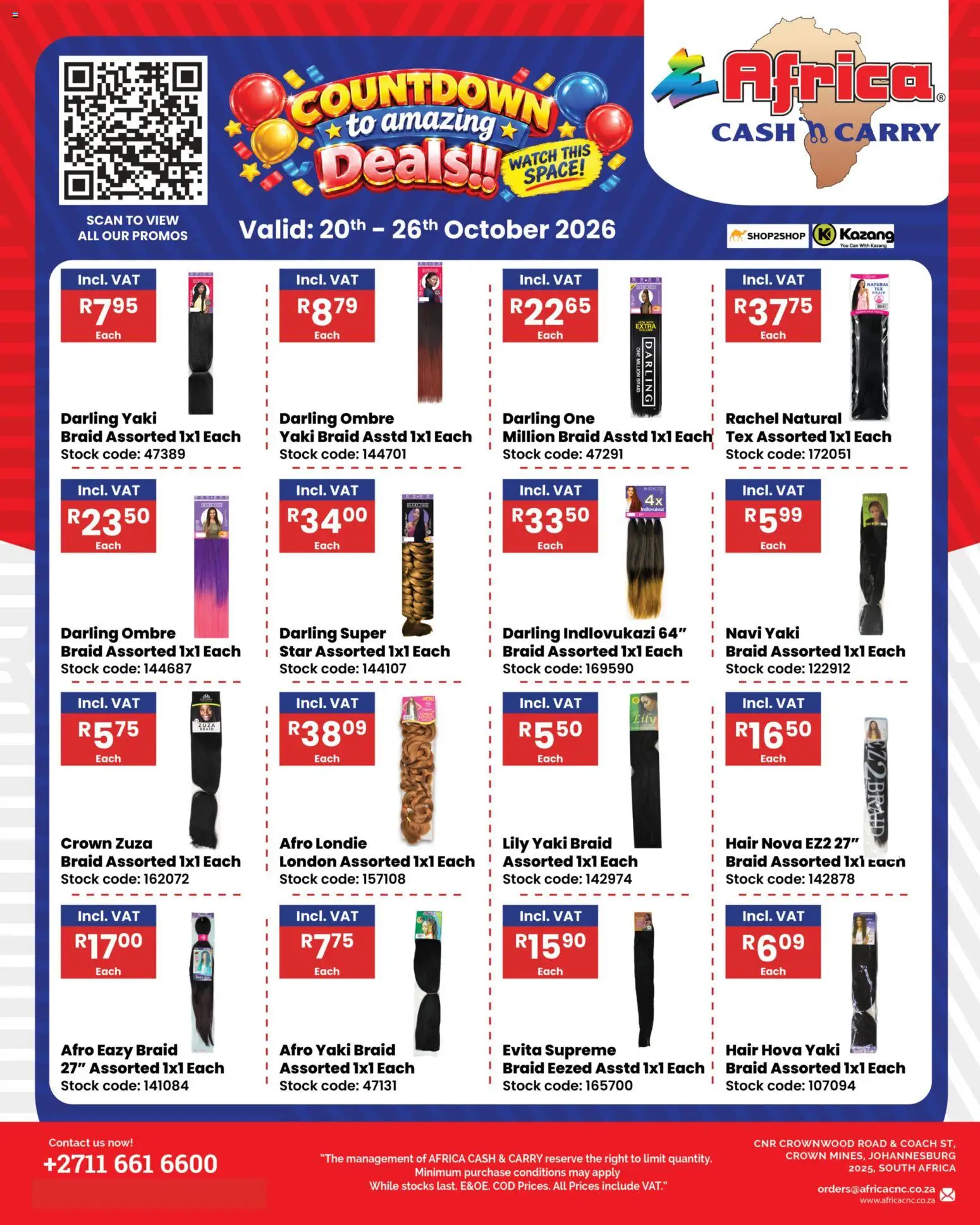Africa Cash & Carry Tuesday Promo (20/10/2026 - 26/10/2026) Online